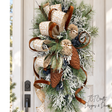 Woodlands Owl Winter Swag | Snowy Pine Front Door Decor | 42"Lx22"Wx16"D-2203 TCT Crafts Designs & Decor