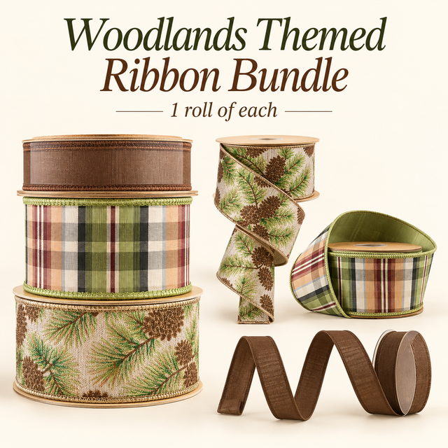 Designer Woodlands Themed Ribbon Bundle-CRB103 TCT Crafts Designs & Decor