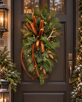 Lodge Christmas Swag Antler Pinecone | Cabin Mountain Home Decor | 45"Lx22"W-2207 TCT Crafts Designs & Decor