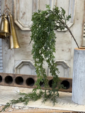 Greenfall Cedar Hanging Greenery Stem — 55 Inch Cascading Christmas Greenery Supply-XAD1077 Lancaster & Vintage