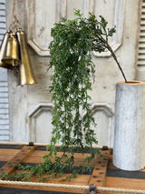 Greenfall Cedar Hanging Greenery Stem — 55 Inch Cascading Christmas Greenery Supply-XAD1077 Lancaster & Vintage