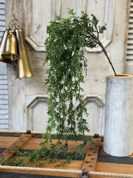 Greenfall Cedar Hanging Greenery Stem — 55 Inch Cascading Christmas Greenery Supply-XAD1077 Lancaster & Vintage
