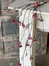 Icy Red Berry and Cedar Vine — 4 Foot Christmas Wreath Supply and Holiday Accent-XBR36522 Lancaster & Vintage