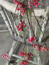 Icy Red Berry and Cedar Vine — 4 Foot Christmas Wreath Supply and Holiday Accent-XBR36522 Lancaster & Vintage