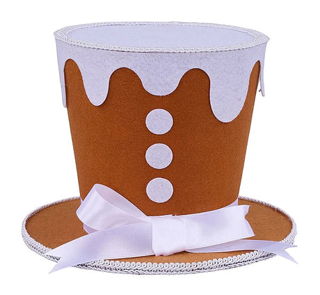 6.25" Gingerbread Glitter Top Hat Accent-XC726688 Craig Bachman