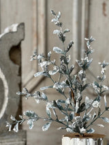 Snowy Frosted Winter Pick | Glittered Greenery Stem | 16.5" Holiday Floral Pick-XHP8817 Lancaster & Vintage