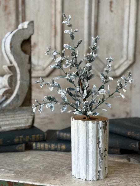 Snowy Frosted Winter Pick | Glittered Greenery Stem | 16.5" Holiday Floral Pick-XHP8817 Lancaster & Vintage