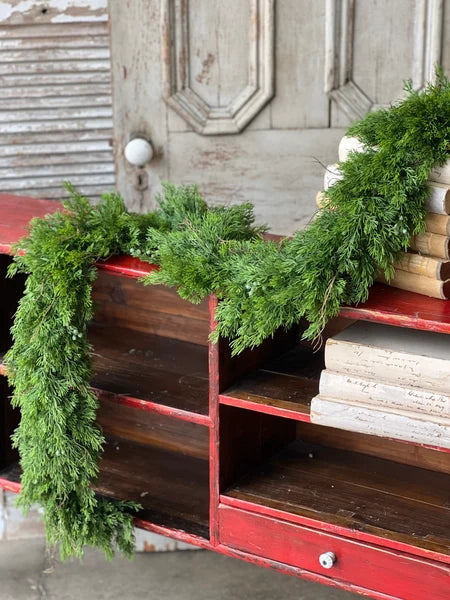 Dripping Cedar Garland | Lush Emerald Greenery | 6' Draping Garland-XVP5009 Lancaster & Vintage