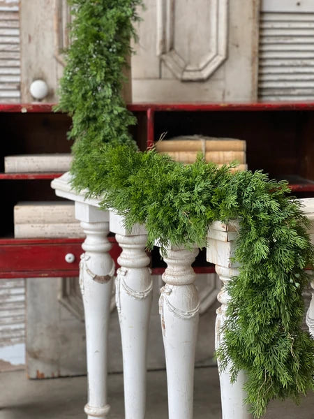 Dripping Cedar Garland | Lush Emerald Greenery | 6' Draping Garland-XVP5009 Lancaster & Vintage