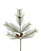 Metallic Glitter Pine Spray | Northwoods Pinecone Stem | 24" Spray-XX9483 Craig Bachman