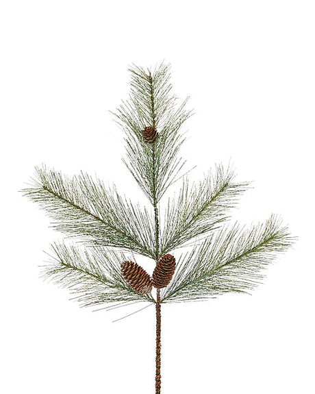 Metallic Glitter Pine Spray | Northwoods Pinecone Stem | 24" Spray-XX9483 Craig Bachman