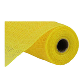 Faux Jute Check Mesh Ribbon in Yellow — 10.5 Inch x 10 Yards, Farmhouse Spring and Easter Deco Mesh for Wreaths-RY831329 Craig Bachman