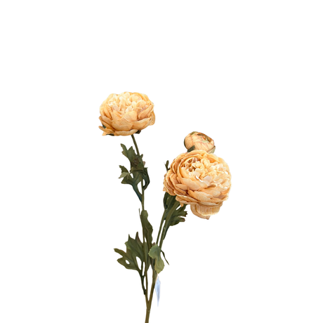 Artificial Golden Yellow Ranunculus Stem — 20 Inch Two Tone Fall Floral Stem-42815A-YE K & K Interiors