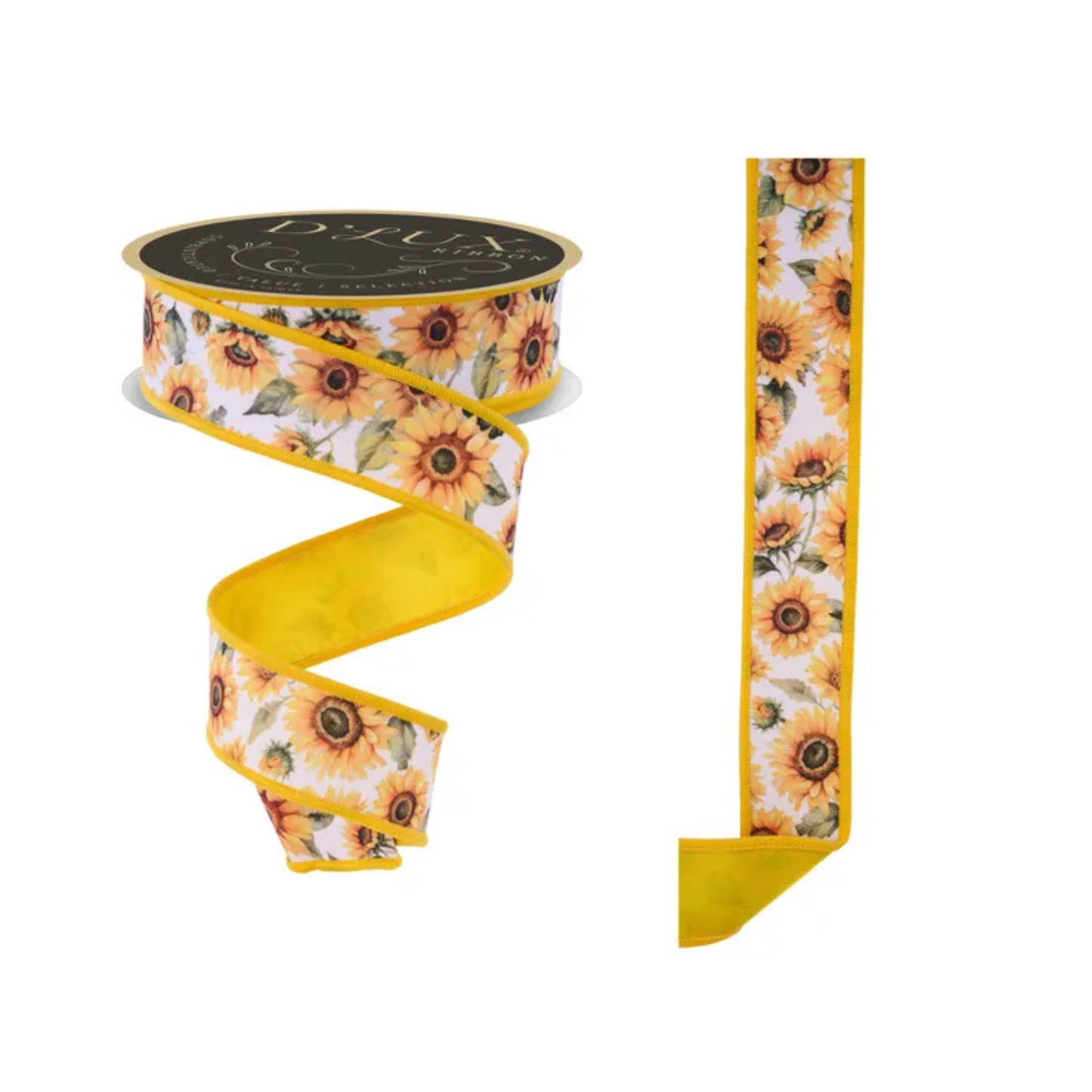 Sunflower Double-Sided Wired Ribbon 1.5"x10yd-LX1078 Craig Bachman