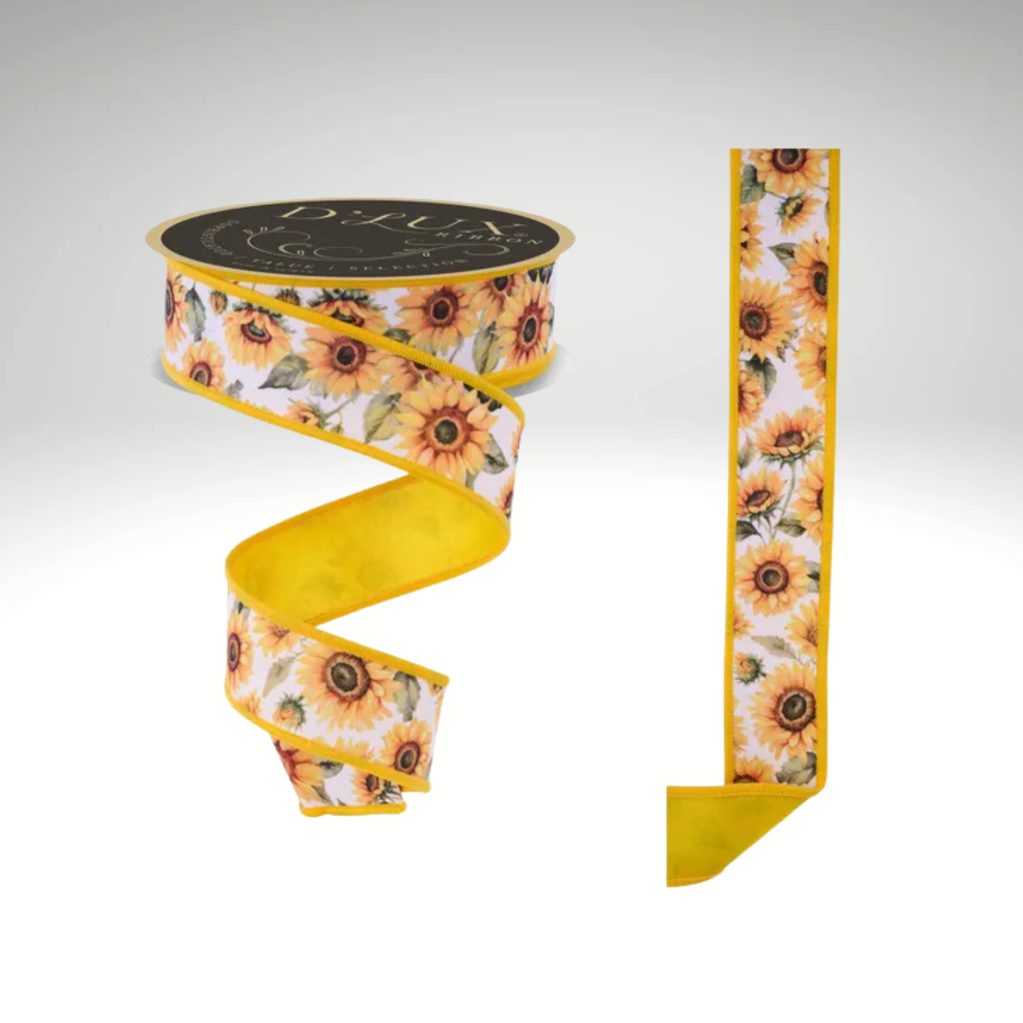 Sunflower Double-Sided Wired Ribbon 1.5"x10yd-LX1078 Craig Bachman