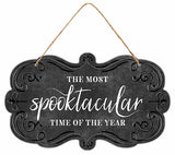 Spooktacular Time Sign | Embossed Tin Halloween Decor | 11.5" Sign-MD178602 Craig Bachman