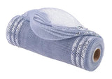 Silver Border Stripe Mesh 10 Inch x 10 Yard Metallic Deco Mesh-RE850226 Craig Bachman