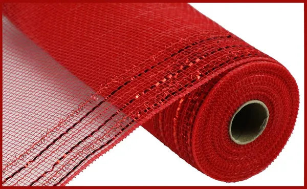 10.25"x10yd Red Tinsel Foil Wide Border Mesh-RY850724 Craig Bachman