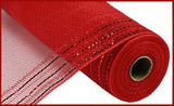 10.25"x10yd Red Tinsel Foil Wide Border Mesh-RY850724 Craig Bachman
