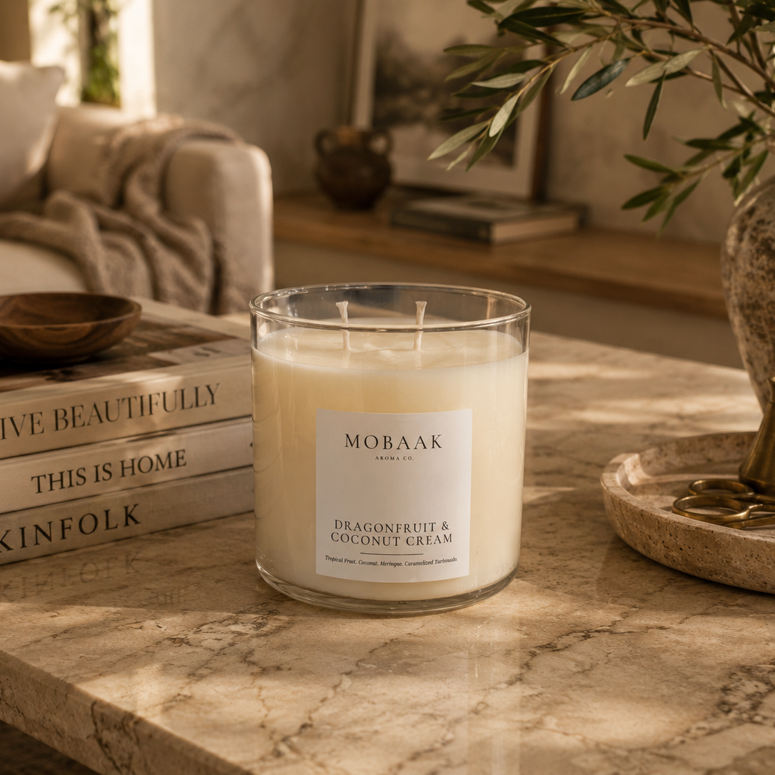 Dragonfruit + Coconut Cream Candle Mobaak Aromatherapy Shoppe