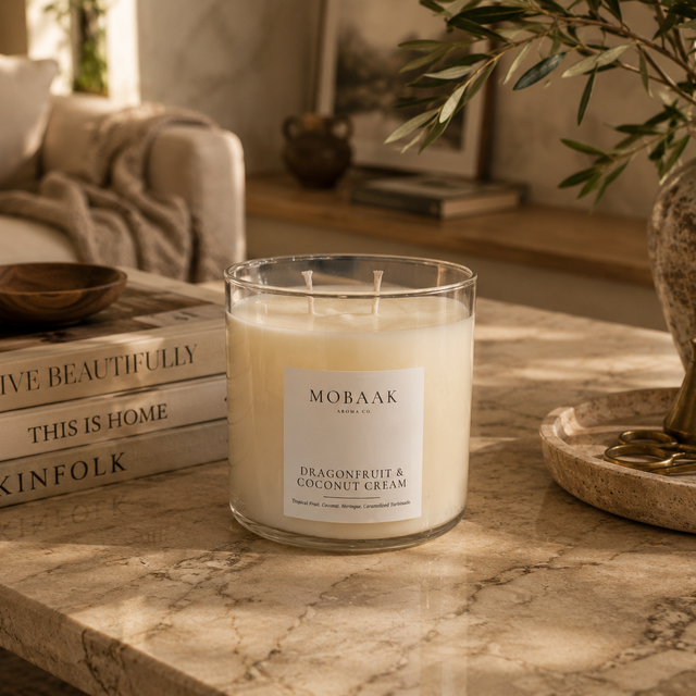Dragonfruit + Coconut Cream Candle Mobaak Aromatherapy Shoppe