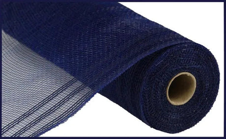 10.25" x 10ydNavy Blue Faux Jute B order Stripe 10 inch mesh for wreaths-RY832419 Craig Bachman
