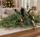 Woodlands Antler Pine Table Centerpiece - Farrisilk Ribbon-2191 TCT Crafts Designs & Decor