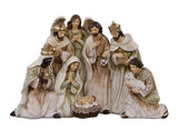 Nativity Scene Figurine Set | Antique Cream & Gold Resin | 11.75" Christmas Decor-AK013733 Craig Bachman