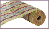 Natural Multi Stripe Deco Mesh 10.25 Inch x 10 Yards-RY801417 Craig Bachman