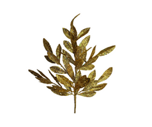 Load image into Gallery viewer, 23&quot; Christmas Tree Glitter Leaf Spray/Picks - Sparkling Gold Elegance-XS215108