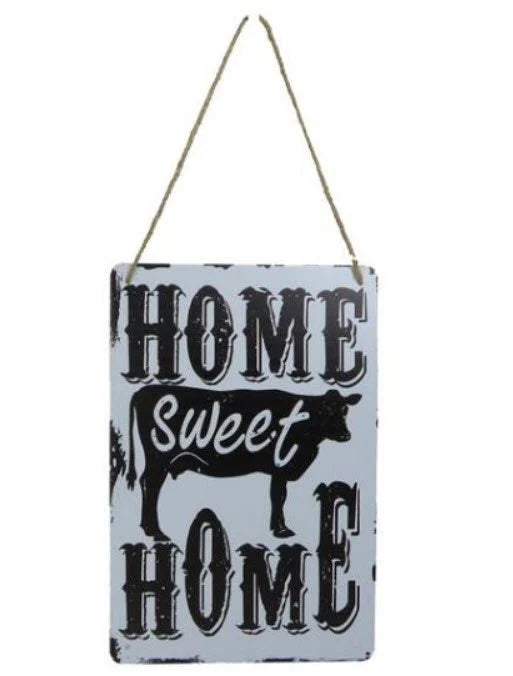 Home Sweet Home Cow Sign Farmhouse Country Kitchen Wall Decor-CM2202 Sims Pottery