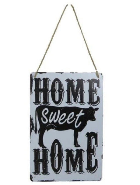 Home Sweet Home Cow Sign Farmhouse Country Kitchen Wall Decor-CM2202 Sims Pottery