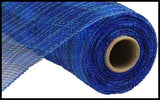 Blue Multi Stripe Deco Mesh 10 Inch x 10 Yards-RE1382NW Craig Bachman