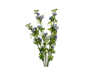 Charming Blooms: 23.5-Inch Blue Mini Blossom & Seed Bush-4181-B