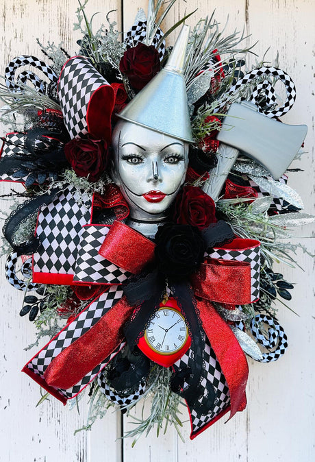 Large Halloween Tinman Mannequin Head Halloween Wreath-TCT1634 TCT Crafts