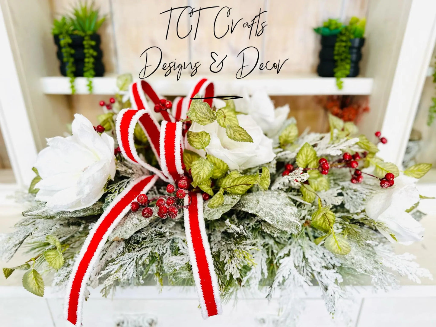 Digital Download: Snowy Magnolia Christmas Centerpiece Tutorial | PDF + Video Link | DIY Craft Tutorial TCT Crafts