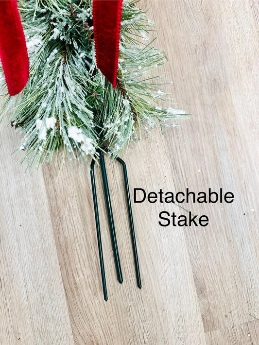 Snowy Pine Cemetery Cross with Ground Stake TCT Crafts