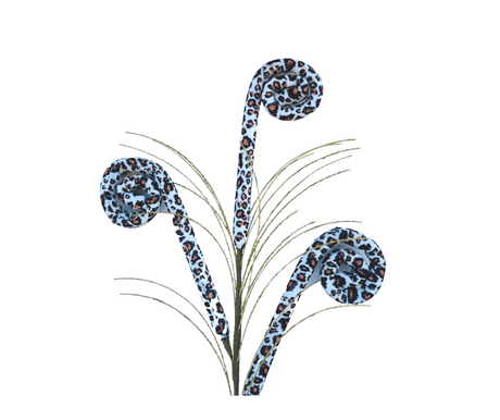 Wild and Chic: 31-Inch Leopard Print Tubing Coil Spray in Cream/Black/Brown/Gold-MN018208 TCT Crafts