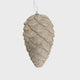Taupe Glitter Pinecone Christmas Ornament — 9 Inch Champagne Shimmer Pinecone-86882TAUPE