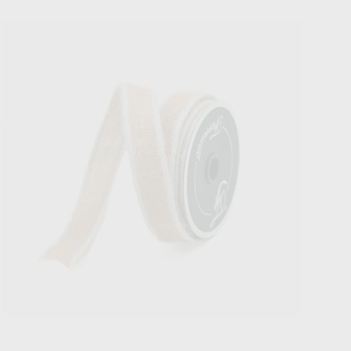 Farrisilk 1" Frosty Burlap Wired Ribbon-RK374-01