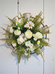 Galvanized Windmill Wall Decor | Farmhouse Floral Door Hanger
