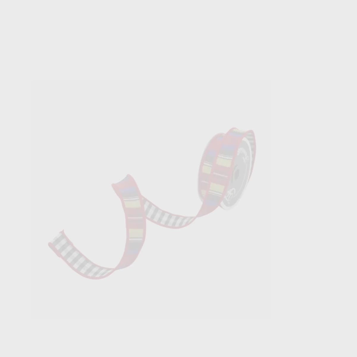Farrisilk 1" Nutcracker Plaid Gingham Reversible Wired Ribbon-RK138-32