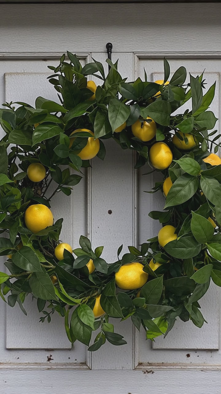 Lemon Greenery Wreath for Everyday Summer Decor