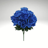 TCTCrafts artificial blue peony bush with 12 blooms and green foliage, 20 inches tall, for arrangements and decor.