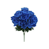 TCTCrafts artificial blue peony bush with 12 blooms and green foliage, 20 inches tall, for arrangements.