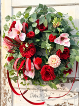 Red Rose Valentine Grapevine Wreath for Front Door and Everyday Decor TCT Crafts