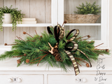 Woodlands Antler Pine Table Centerpiece - Farrisilk Ribbon-2191 TCT Crafts Designs & Decor
