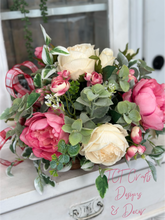 Load image into Gallery viewer, Artificial Rose &amp; Peony Valentine&#39;s Day or Spring Floral Arrangement