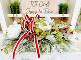 XL Snowy Magnolia Christmas Centerpiece – Winter Table Arrangement TCT Crafts