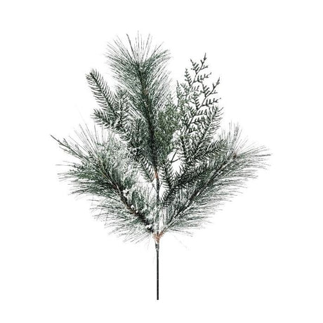 Frosty Mixed Pine Spray 24 Inch Artificial Winter Greenery for Christmas Decor-VS001 Sims Pottery